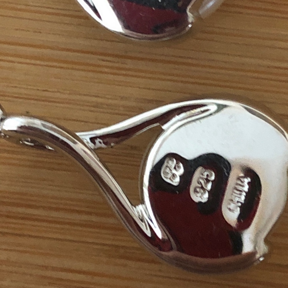 $42 Designer Estate Pearl Earrings Sterling Silver Designer Marked 925 CHINA - Picture 2 of 6